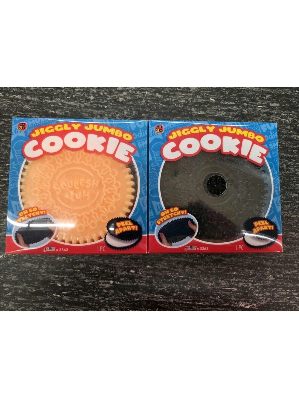 Jiggly Jumbo Cookie Squishy Soft Squishy Stress Relief Fidget Toy New  (2pk)
